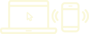 icon of a laptop next to a phone